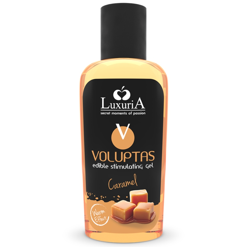 Gel voluptas de massage comestible effet chauffant - caramel 100 ml – Intimateline Luxuria – vue 1