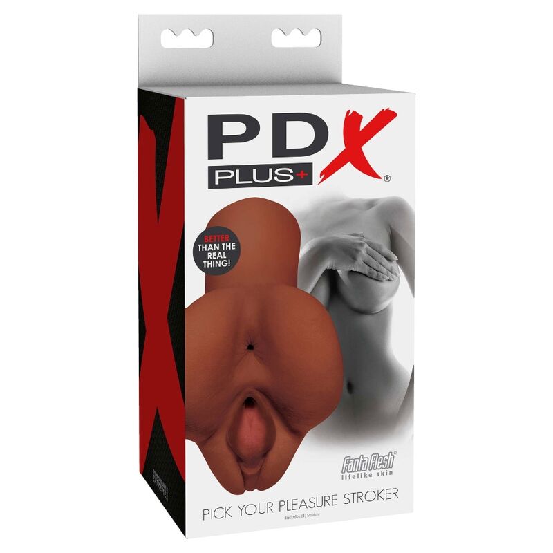 PDX PLUS - MASTURBATEUR DOUBLE MARRON CHOISISSEZ VOTRE PLAISIR – vue 4