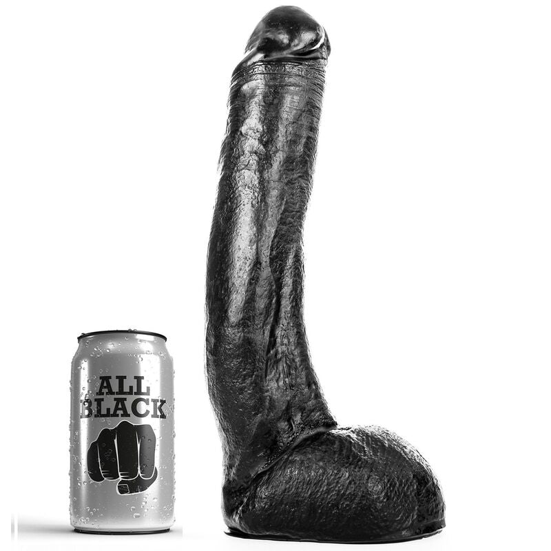 Gode réaliste Dong courbé 29 cm – All Black — vue 1