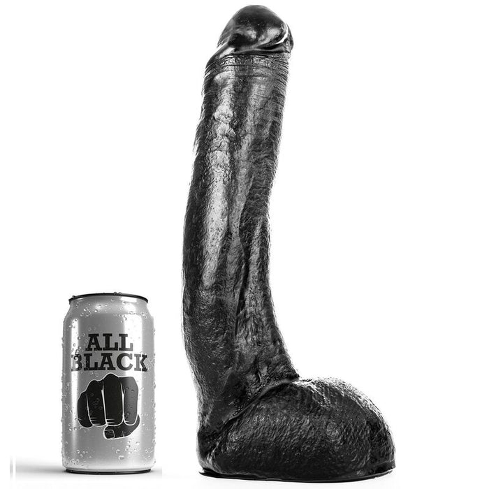 Gode réaliste Dong courbé 29 cm – All Black — vue 1