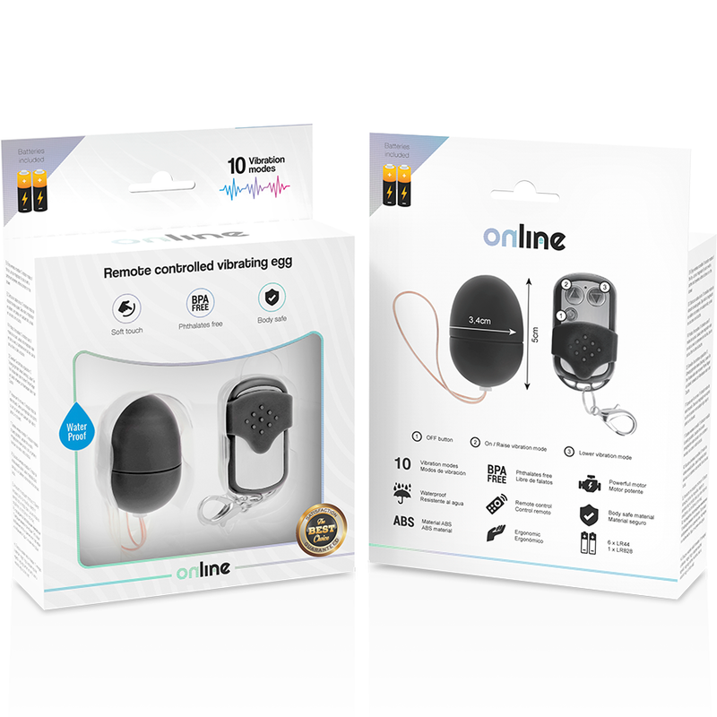 Online - Oeuf Vibrant Télécommande S Noir - vue 5