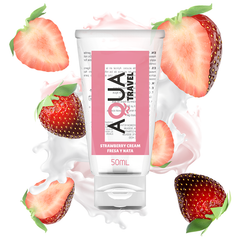 Lubrifiant À Base D'eau Saveur Crème DE Fraise - 50 ML – Aqua Travel – image 1