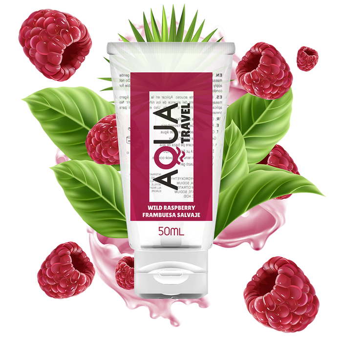 Lubrifiant à base d'eau saveur framboise sauvage - 50 ml – Aqua Travel