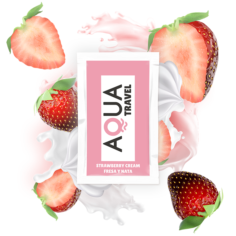 Lubrifiant à base d’eau Crème de Fraise 6 ml – Aqua Travel