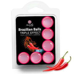 Boules brésiliennes triple effet x6 – Secretplay sur fond blanc