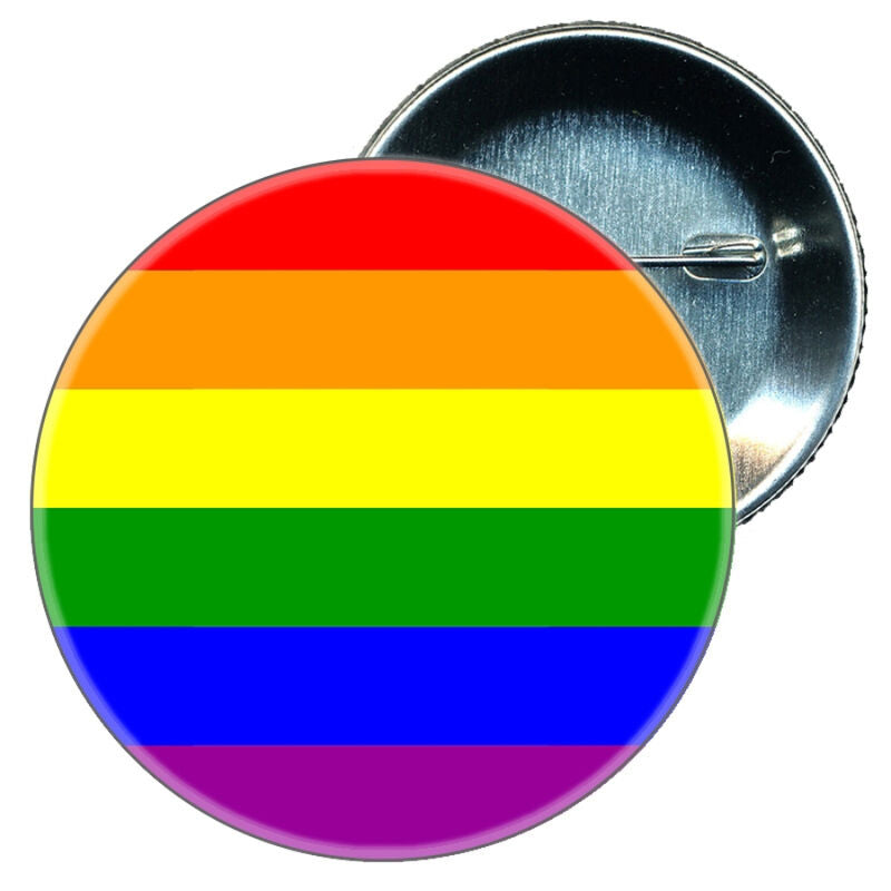 Badge drapeau LGBT 6 × 6 cm – Pride