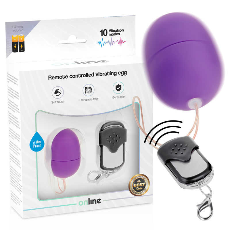 Œuf vibrant Online S lilas avec télécommande – Online