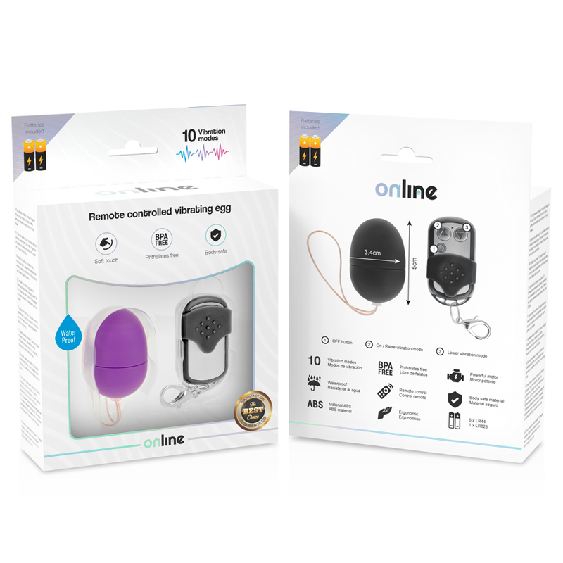 Œuf vibrant Online S lilas avec télécommande – Online