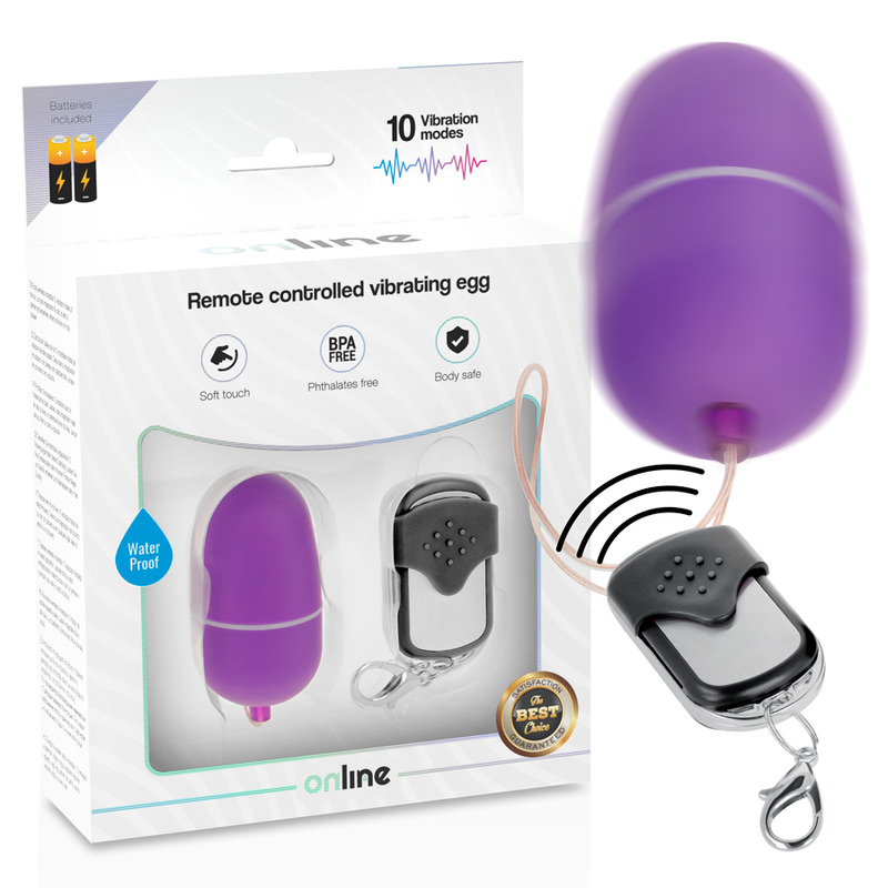 Œuf vibrant Online M lilas avec télécommande – Online