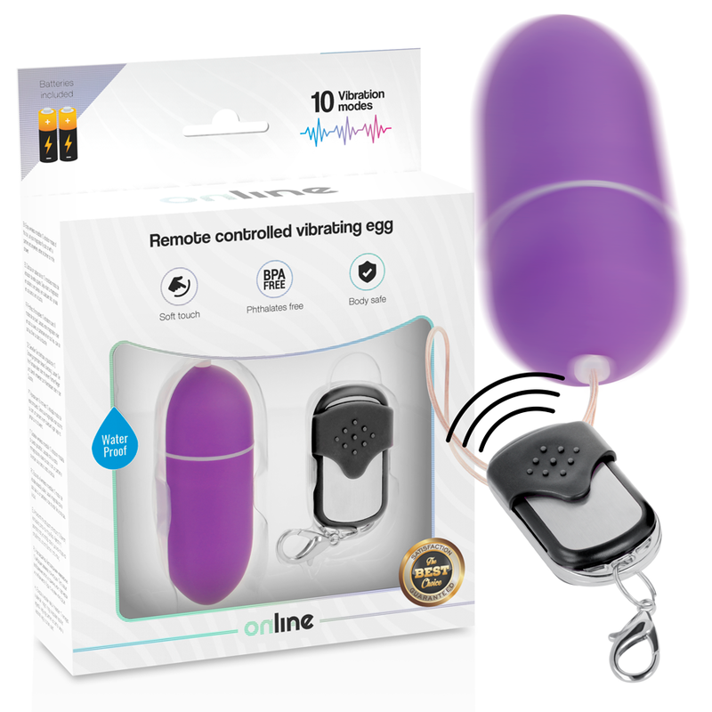 Œuf vibrant Online L lilas avec télécommande – Online