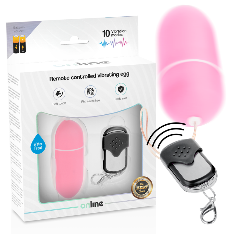 Œuf vibrant Online L rose avec télécommande – Online