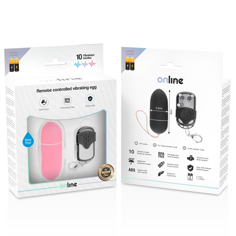 Œuf vibrant Online L rose avec télécommande – Online