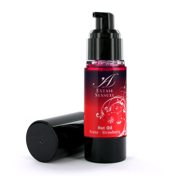 Huile stimulante chauffante Fraise 30 ml – Extase Sensual – image 3