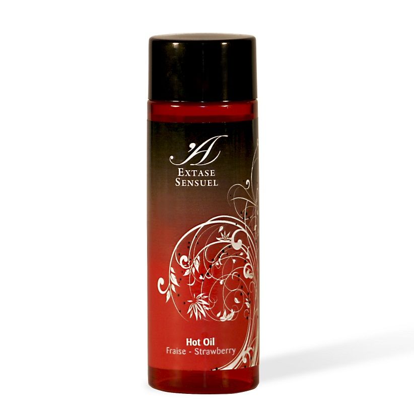 Huile stimulante chaleur fraise 100 ml – Extase Sensual – vue 2