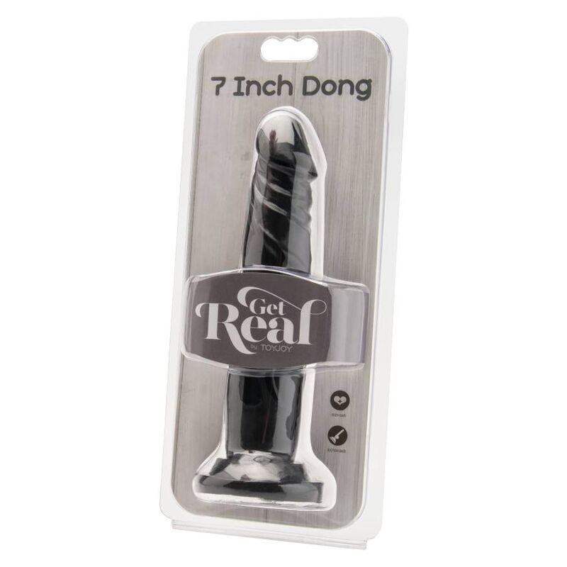 Gode réaliste 18 cm noir – Get Real — vue 2