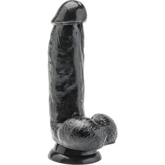 Gode réaliste avec testicules 12 cm noir – Get Real — vue 1