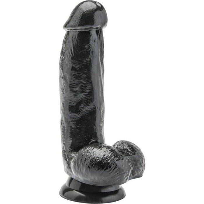 Gode réaliste avec testicules 12 cm noir – Get Real — vue 1