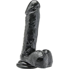 Gode réaliste avec testicules 18 cm noir – Get Real — vue 1