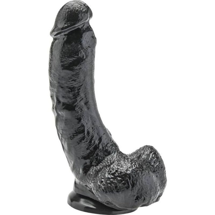 Gode réaliste avec testicules 20,5 cm noir – Get Real — vue 1