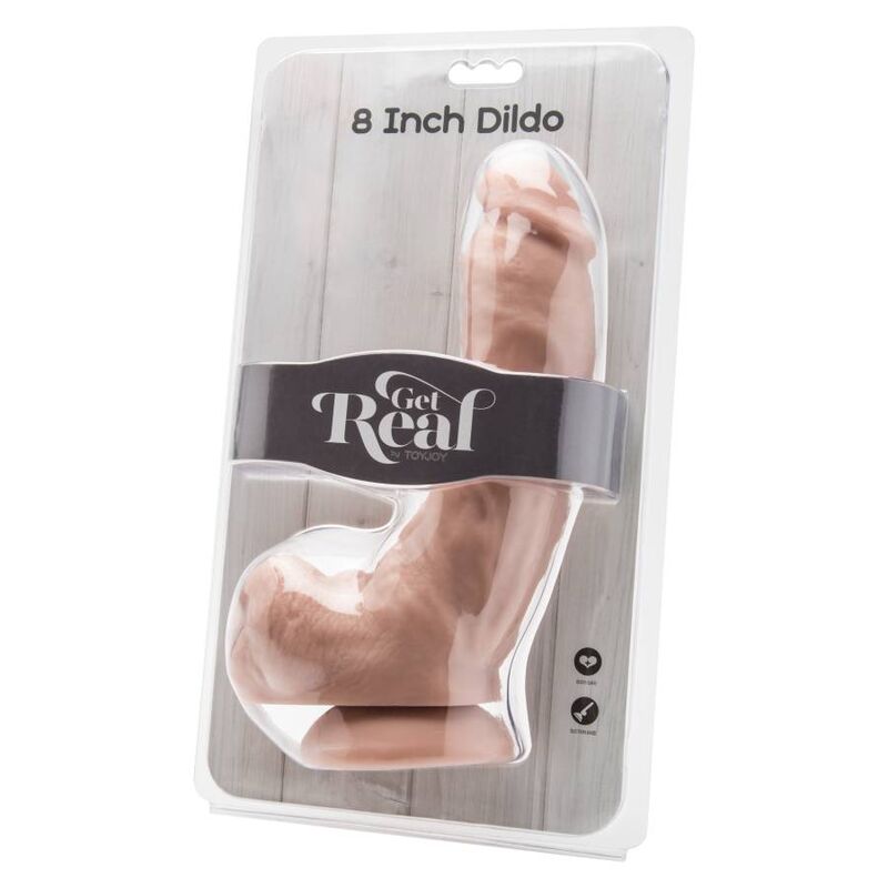 Gode réaliste avec testicules 20,5 cm chair – Get Real — vue 2
