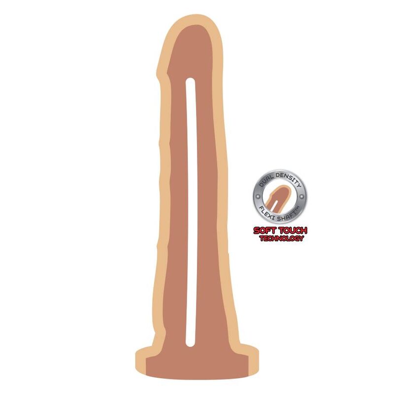 Gode réaliste Double densité 19 cm chair – Get Real — vue 2
