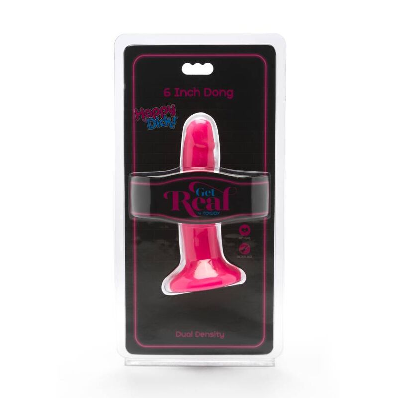 Gode réaliste Happy Dicks 12 cm rose – Get Real — vue 2