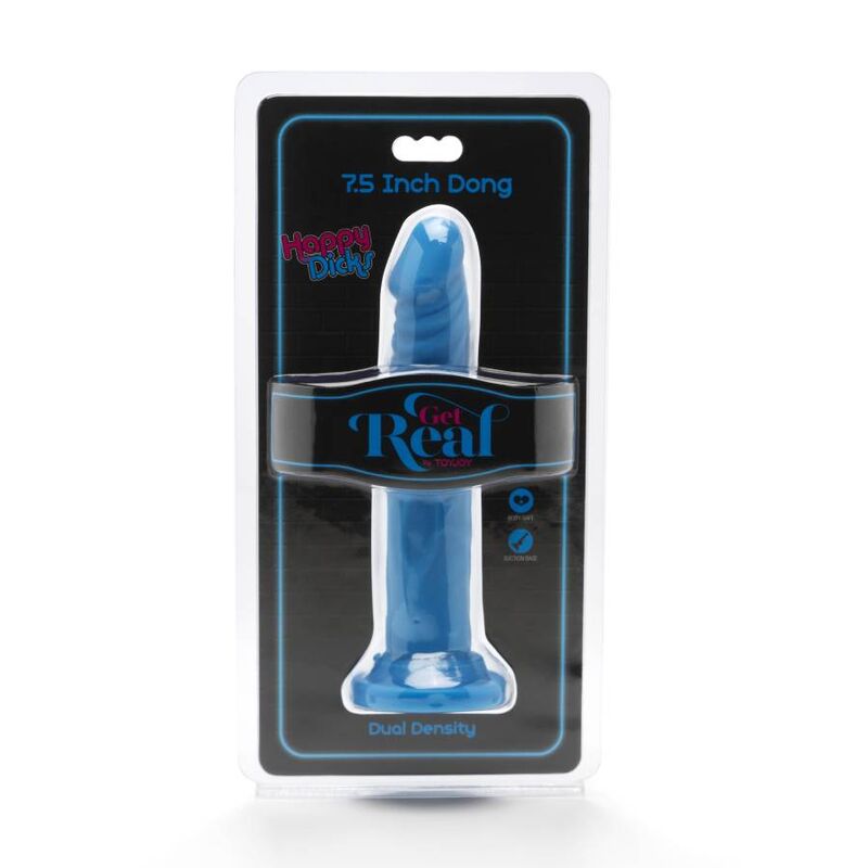 Gode réaliste Happy Dicks 19 cm bleu – Get Real — vue 2