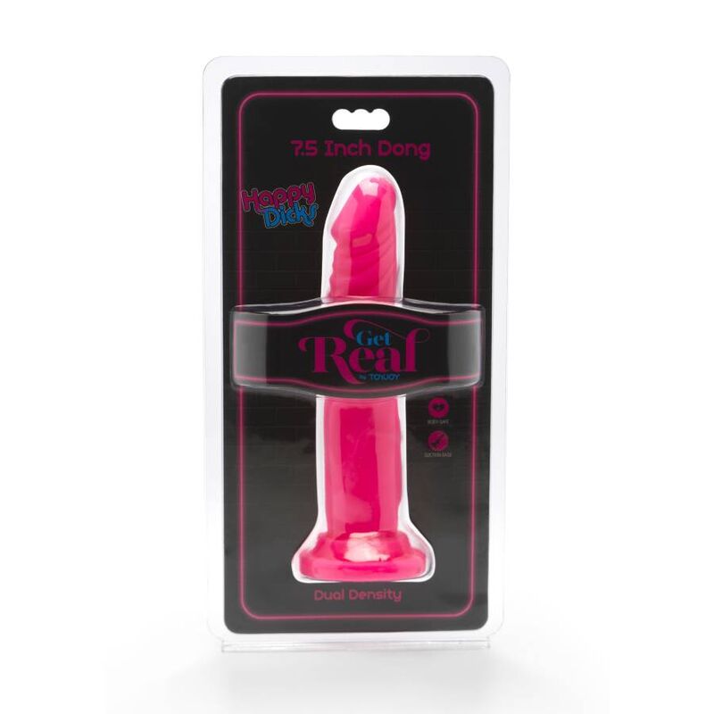 Gode réaliste Happy Dicks 19 cm rose – Get Real — vue 2