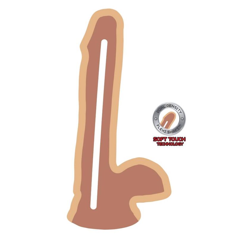 Gode réaliste Double densité avec testicules 17 cm chair – Get Real — vue 3
