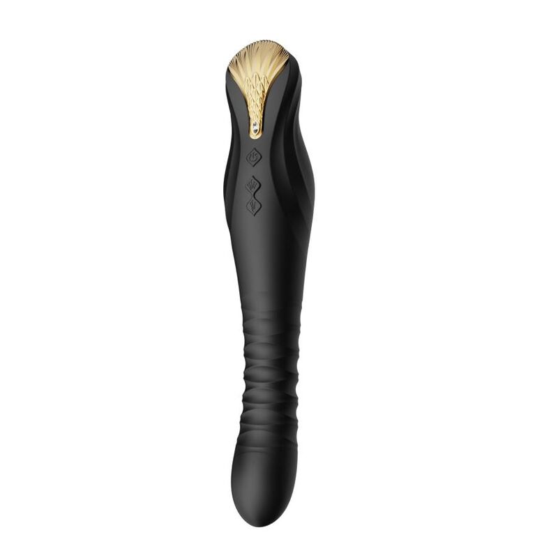Vibromasseur à poussée King Thruster noir – Zalo