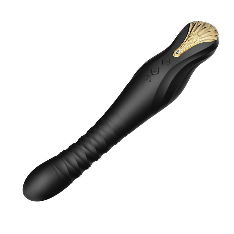 Vibromasseur à poussée King Thruster noir – Zalo