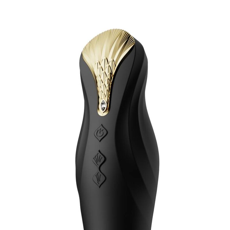 Vibromasseur à poussée King Thruster noir – Zalo