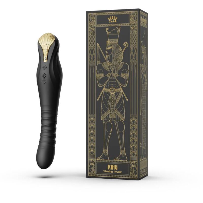 Vibromasseur à poussée King Thruster noir – Zalo
