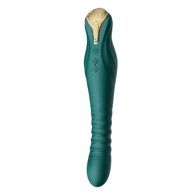 Vibromasseur à poussée King Thruster vert – Zalo
