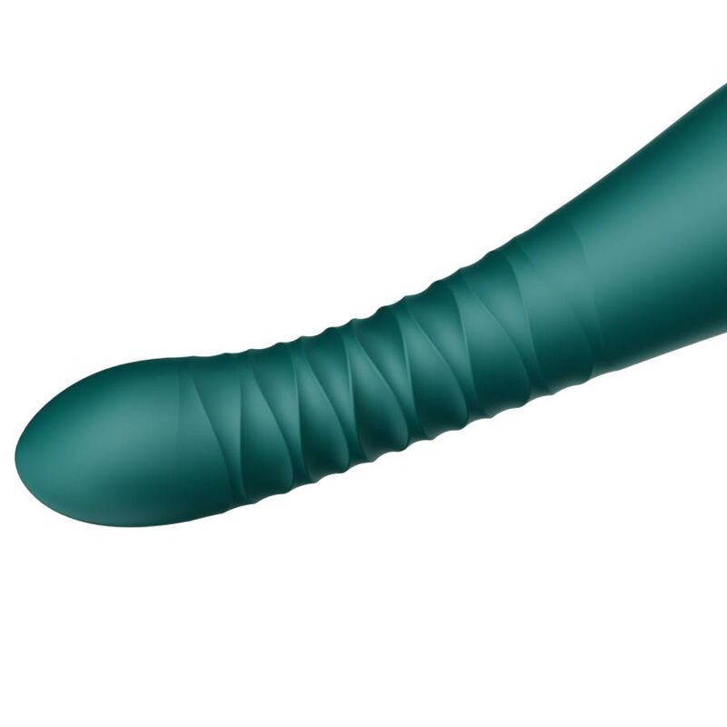 Vibromasseur à poussée King Thruster vert – Zalo