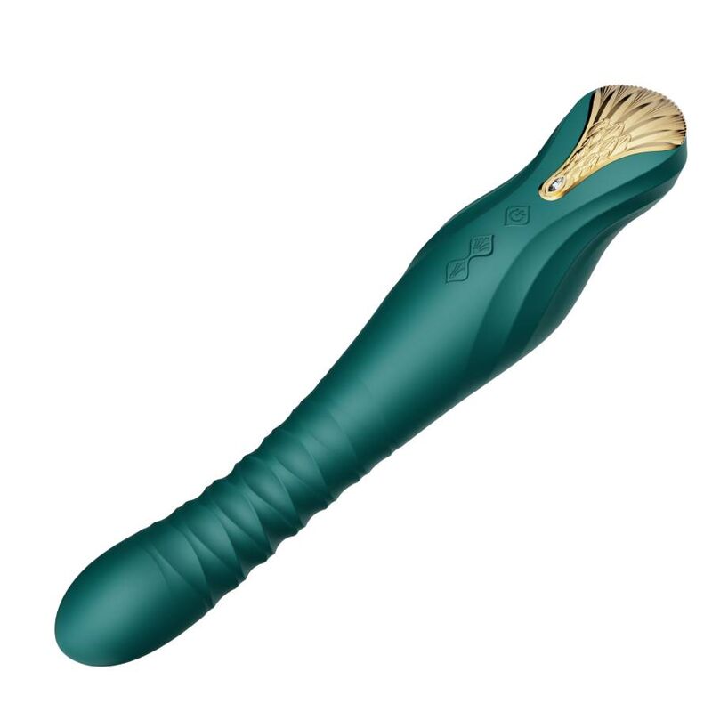 Vibromasseur à poussée King Thruster vert – Zalo