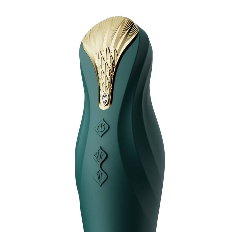 Vibromasseur à poussée King Thruster vert – Zalo