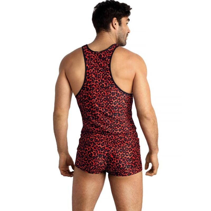Top homme Tribal rouge, taille XL – Anais Men — vue 2