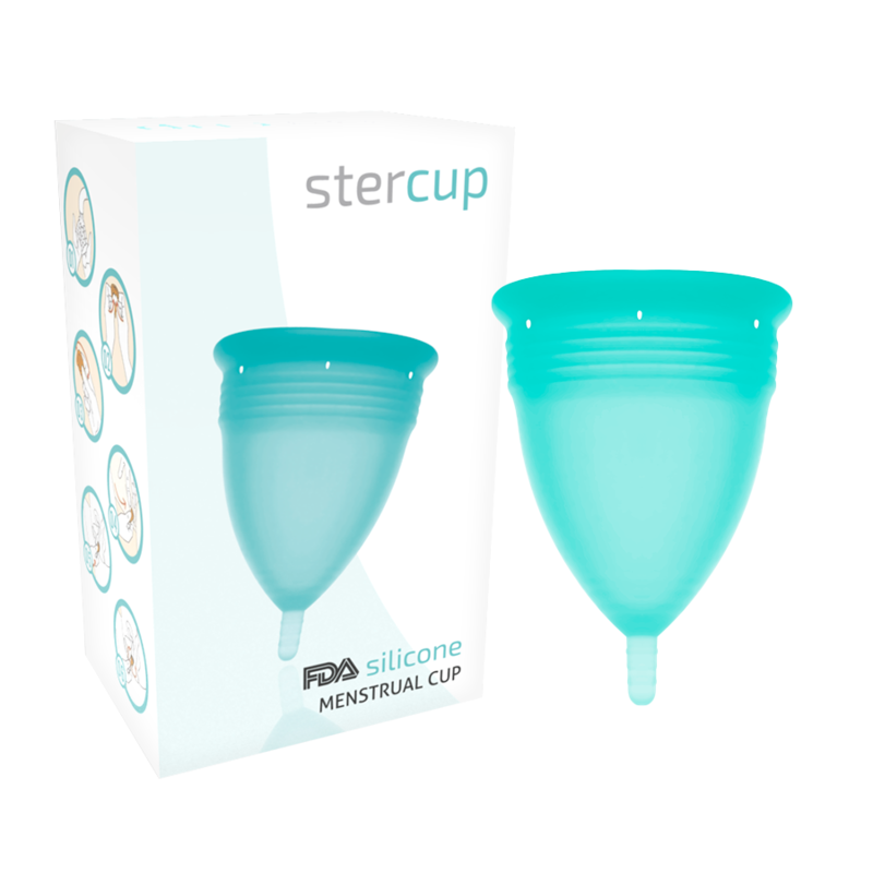Coupe menstruelle Stercup aigue-marine taille L – Stercup — vue 2