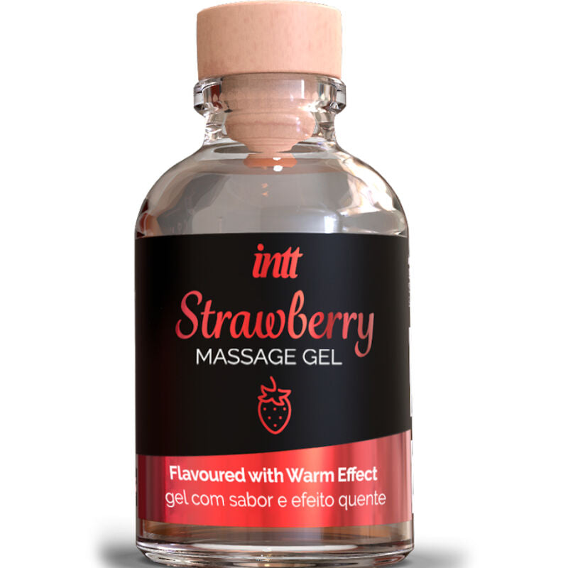 Gel de massage EFFET CHAUD SAVEUR FRAISE – INTT Massage & Oral Sex