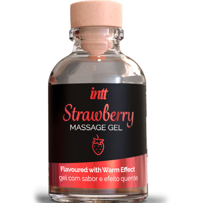 Gel de massage EFFET CHAUD SAVEUR FRAISE – INTT Massage & Oral Sex