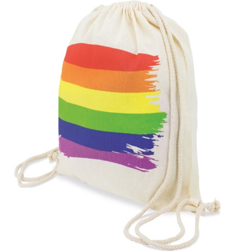Sac à dos en coton avec drapeau LGBT – Pride