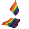 Petit fanion LGBT 20 × 15 cm avec bâton de 30 cm – Pride
