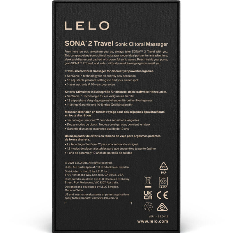 LELO - MASSEUR SONIQUE POUR CLITORIS SONA 2 TRAVEL VIOLET – vue 6