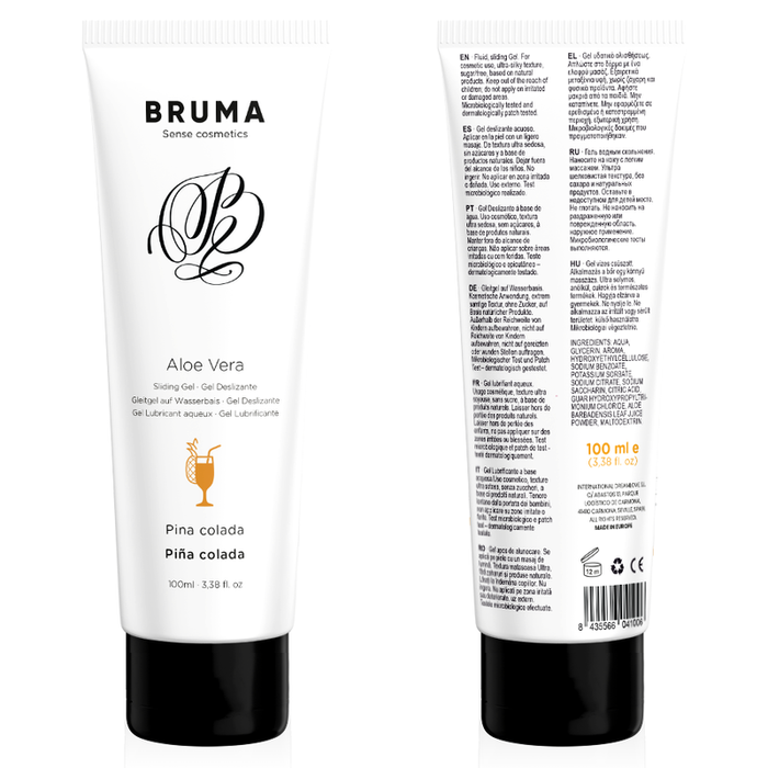 Gel glissant à l'aloe vera saveur pina colada 100 ml – Bruma