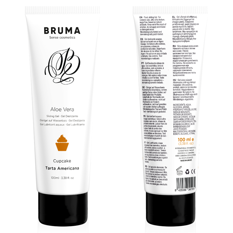 Gel glissant à l'aloe vera saveur cupcake 100 ml – Bruma