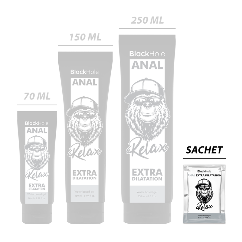 Gel anal à base d’eau Extra Dilatation 6 ml – Black Hole — vue 2