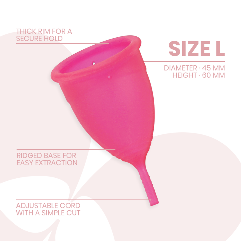Coupe menstruelle en silicone médical taille L – Intimichic — vue 3