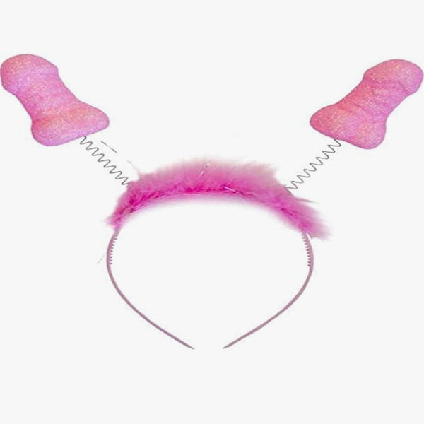 Serre-têtes à antennes roses pailletées, lot de 6 – Diablo Picante