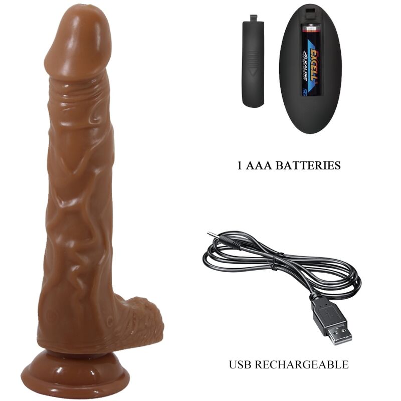Gode vibrant réaliste Bodach avec ventouse et télécommande – Baile